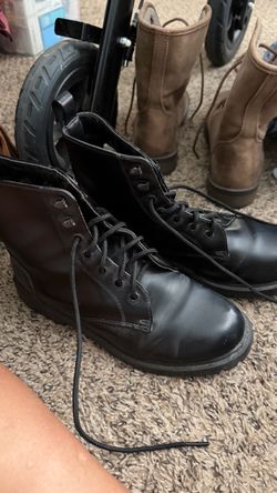 Black Leather Combat Boots sz 7