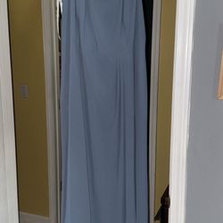 Metallic Steel Blue Dress