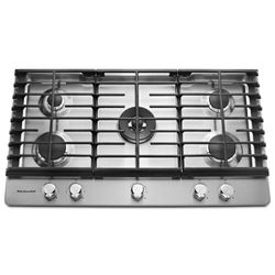 Kitchenaid KCGS556ESS Gas Cooktop, 36 Inch