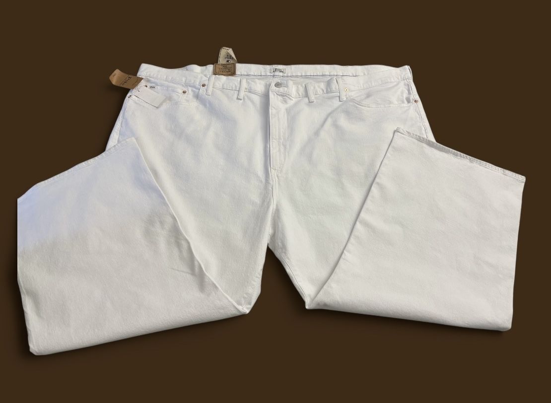 POLO RALPH LAUREN White The Hampton Relaxed Straight Jeans Men’s 60Bx30 NWT