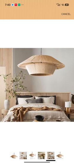 Japanese Hand Woven Twine Chandelier, Decorative Pendant Lamp, Decorative Pendant Lamp, hanging Creative Living Room Ceiling Lighting Fixture