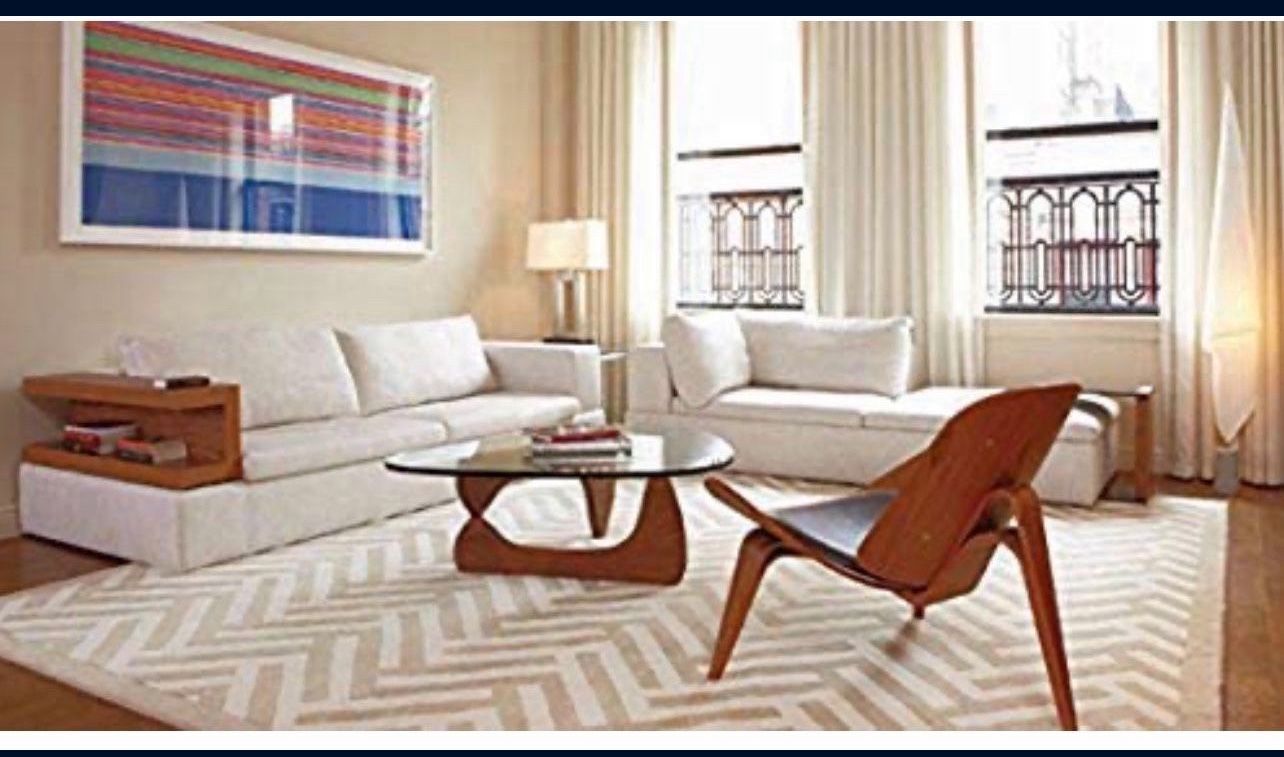 SHISEDECO Mid Century Modern Triangle Coffee Table Legs/Feet Only, 2 Pieces Interlocking Center Coffee Table Solid Wood Base Durable, for Living Room/