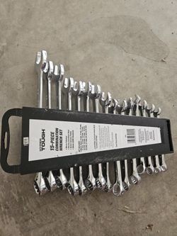 NEW Hyper Tough 15-Piece Combination Wrench Set SAE