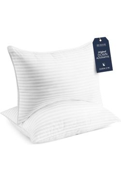 Beckham Hotel Collection Bed Pillows Standard / Queen Size Set of 2 - Original Soft Down Alternative Pillow for Sleeping - Soft Support for Back, Stom