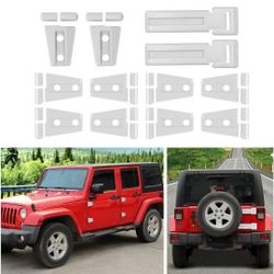 12PCS Full Set Exterior Decoration Trim Kit Compatible with 2007-2018 Jeep Wrang