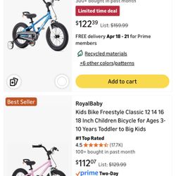 Royal Baby Bikes Kids Up To 12 Years 