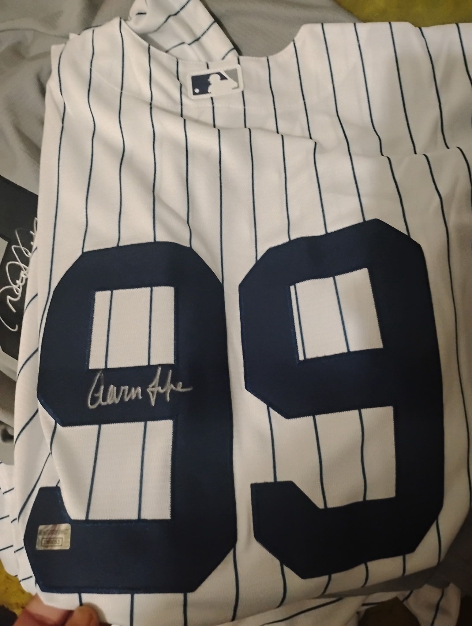 Aaron Judge Autograph Signed Jersey Coa New York Yankees Autographed