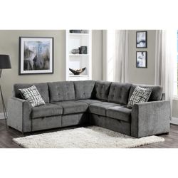 Brand New 3-Piece Sectional with Pull-out Bed and Pull-out Ottoman (97"×97"x38"H)