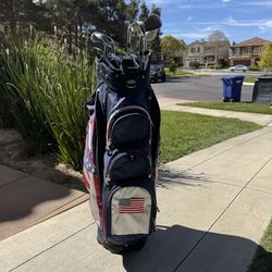 USA Goldf Bag with Clubs