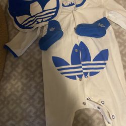 blue adidas original set infant 6 M 