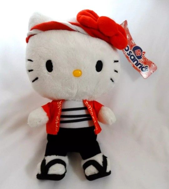Hello Kitty Doll Sanrito Plush Japanese Karate Kung Fu 9” Small