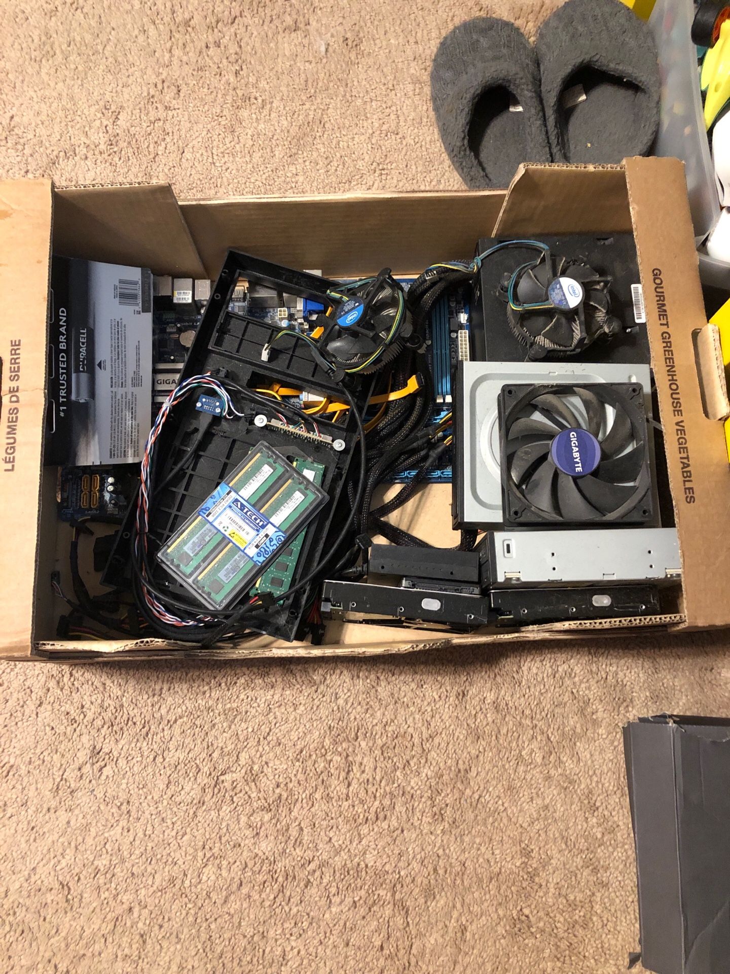 A bunch of computer parts from my previous computers