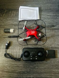Red Mini Quadcopter Drone with Controller