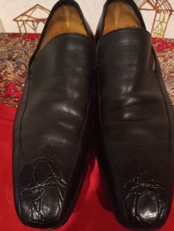 GUCCI CLASSIC LOAFER MEN BLACK LEATHER SHOE. MADE IN ITALY.