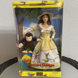 New In Box Curious George & Barbie Doll 2000 Collector Edition 