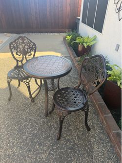 Bistro table and chairs