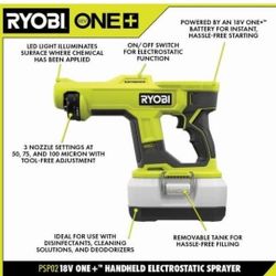 RYOBI ONE+ 18V Cordless Handheld Electrostatic Sprayer (Tool Only)