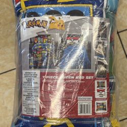 Pokémon Comics Queen Size Bed Set