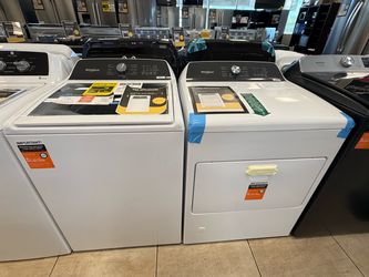 Whirlpool Top Load Washer & Front Load Gas Dryer