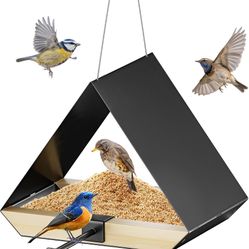 HOSUN Modern Metal Roof Hanging Wild Bird Feeder 