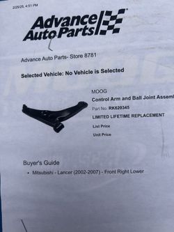 Control Arm and Ball Joint Assembly