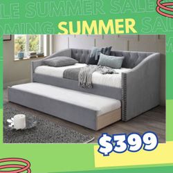 Brand New In Box Day Bed W/ Slats + Trundle And 2 Mattresses. Pick Up In Long Beach Or We Can Deliver For A Fee