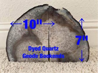 Natural agate/geode bookends – $80