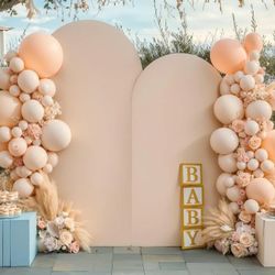 Set of 2 nude arch covers, 7.2 and 6 feet, spandex nude cover 
only covers 