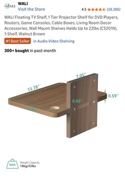 Floating Wall Shelf – Wood TV/Projector Shelf