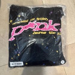 Punk Spider Hoodie Black And Pink