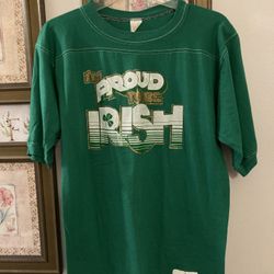 Vintage Green "I'm Proud To Be Irish" Jersey T-Shirt  Size LARGE St Patrick’s Day