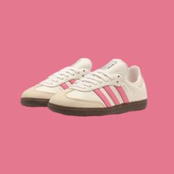 Adidas Women's Samba OG Shoes 'White/Lucid Pink size 8.5