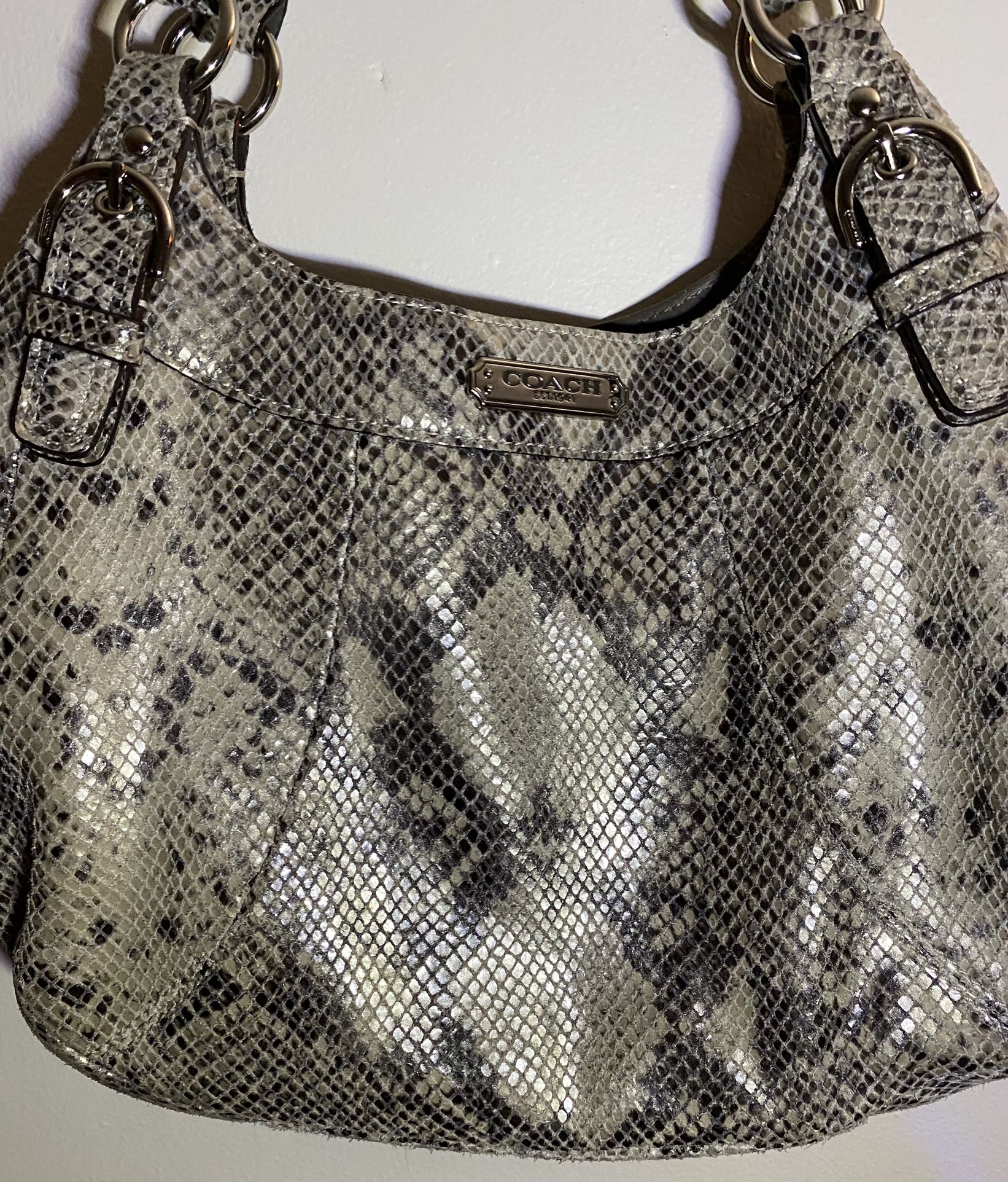 Coach snakeskin shoulder bag