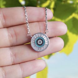 Collar De Ojo Turco Plata 925