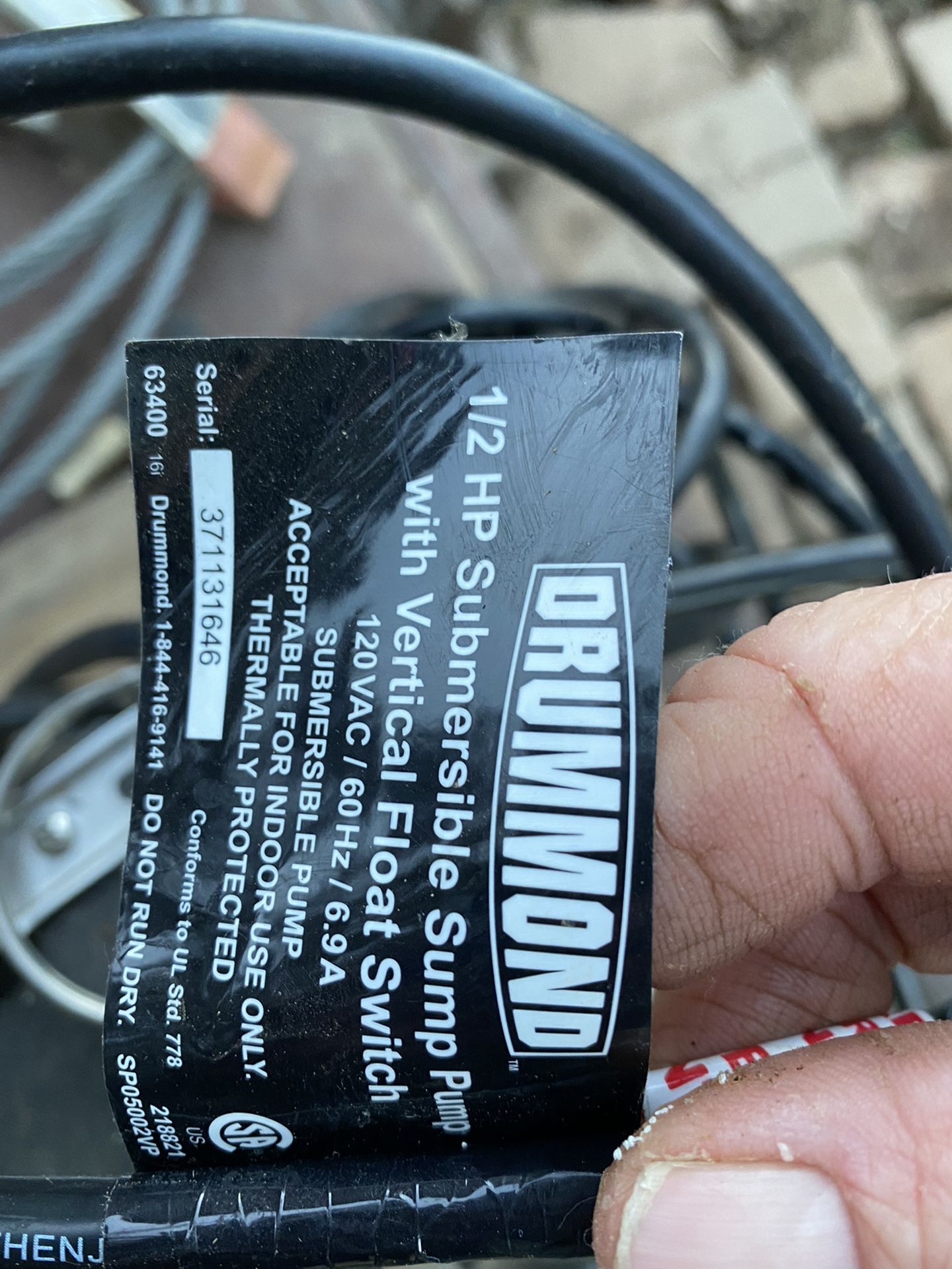 Submersible Pumps, Drummond 1/2 Hp