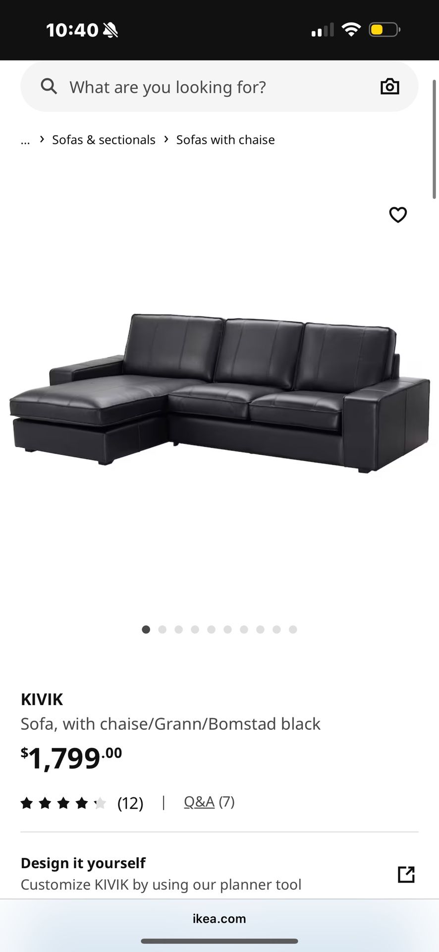 Black Leather Sofa