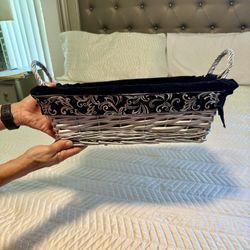 Basket Size 16”x 12” X 5” H Color Silver