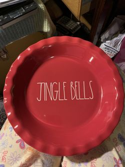 Rae Dunn Jingle Bells Pie Plate