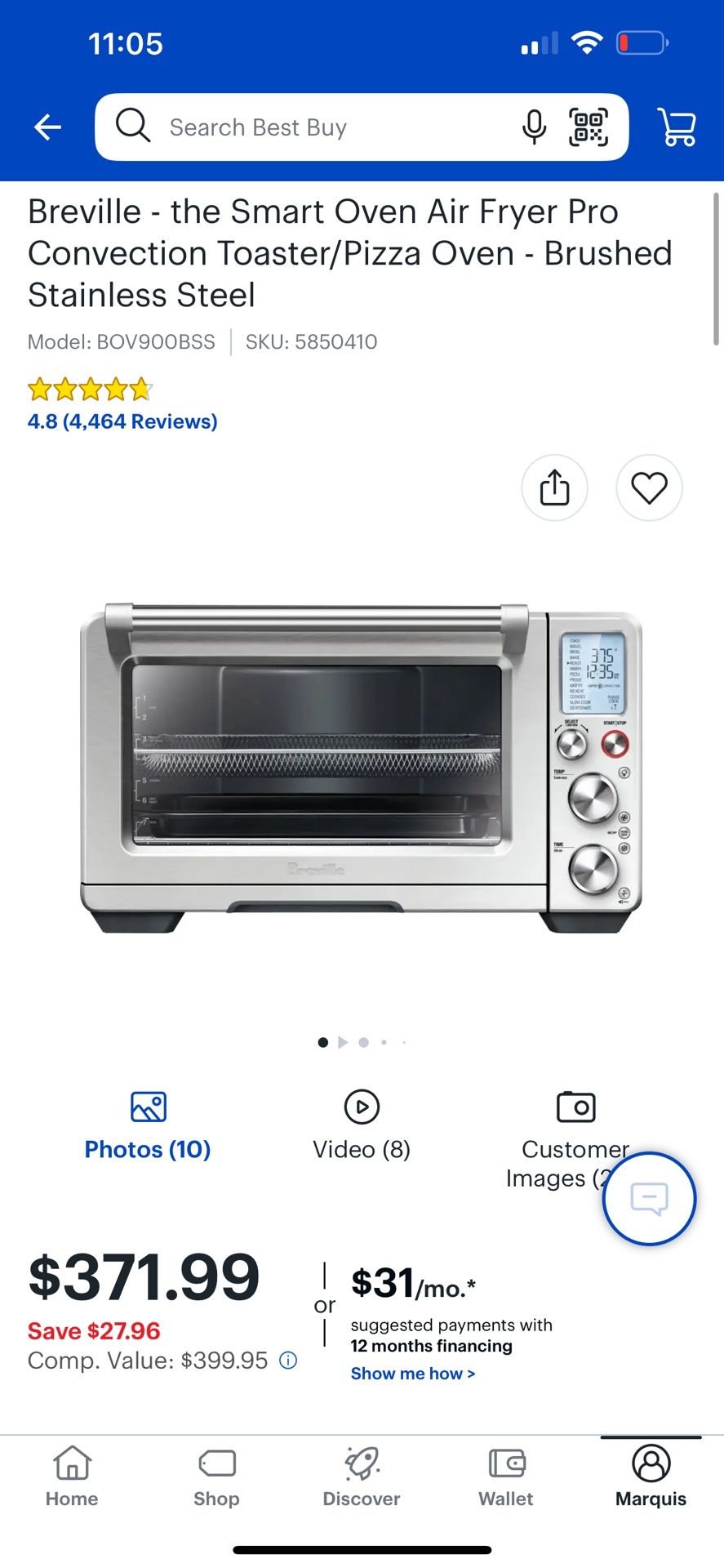 Breville Air Fryer Smart Oven Convection