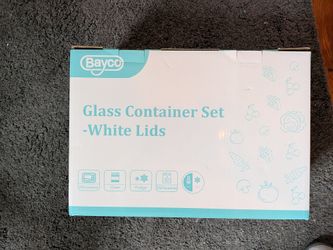 bayco 8 pack locking glass food storage containers with lids NEW