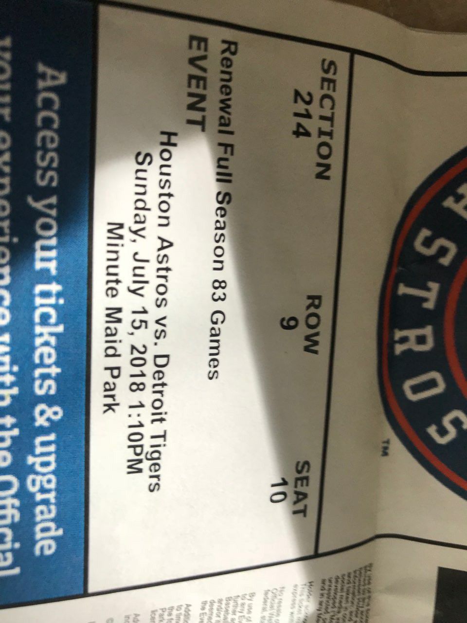 Houston Astros Vs San Diego Padres Replica Ring Giveaway Game Tickets for  Sale in Houston, TX - OfferUp