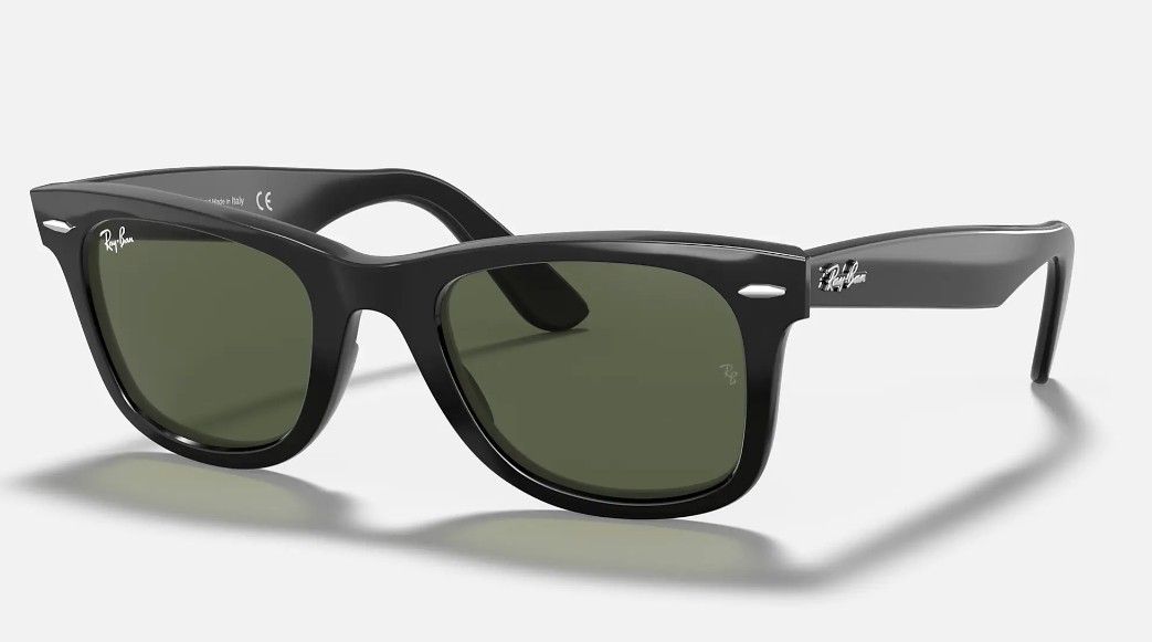 RAY BAN new Wayfairer Black Sunglasses Made In ITALY POLARIZED