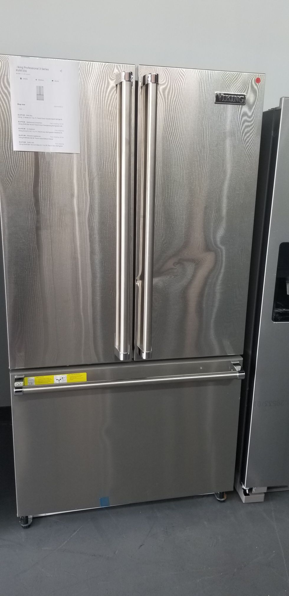 Refrigerator Stainless Steel French Door Viking