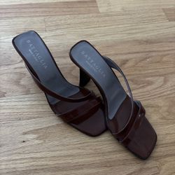 Battaglia Women Leather Sandals - EU 38 1/2” Made In Italy Burgundy