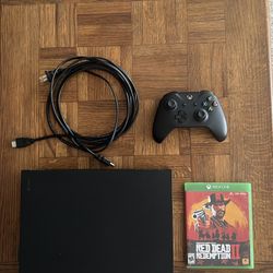 Xbox One X, 1TB, Black, 1 controller, 1 games included see pictures
