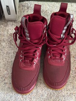 Nike Lunar Force 1 Duckboot LF1 Men's 11 Burgundy Gum Sole High Top Sneakers