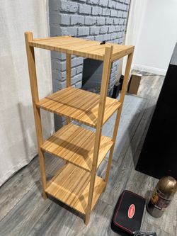 FREE Bamboo 4-Tier Freestanding Shelf Unit