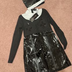New Large Black Nun Dolls Kill Gothic Goth Dress Costume Festival 