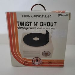 Throwback Twist N' Shout Vintage Wireless Speaker, Bluetooth, FM Radio, High Quality 