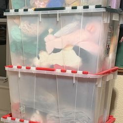 7 Bins Of Beanie Babies